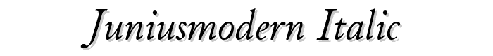 JuniusModern Italic font